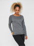 Женский свитер "Уютный" Vero Moda VMNELLIE Relaxed Fit 10220902 Medium Gray Melange XS - фото #2