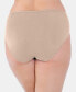Фото #2 товара Women's Illumination® Plus Size High-Cut Satin-Trim Brief Underwear 13810