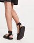 ONLY cross front buckle sandals in black Черный, 36 - фото #4