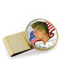 Фото #1 товара Кошелек American Coin Treasures мужской с половинкой доллара Дж.Ф.Кеннеди в цветах американского флага из нержавеющей стали
