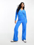 Фото #5 товара ASOS DESIGN super soft co-ord wide leg jogger in bright blue