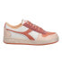 Diadora Magic Basket Low Icona Lace Up Womens Orange, White Sneakers Casual Sho