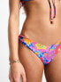 Фото #6 товара Kulani Kinis V cheeky bikini bottom in Sapphire Sun floral print