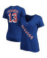 Фото #2 товара Women's Alexis Lafreniere Blue New York Rangers Plus Size Name Number V-Neck T-shirt