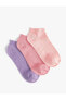 Фото #6 товара Basic 3'lü Patik Çorap Seti Çok Renkli