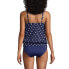 Women's Long Blouson Tummy Hiding Tankini Swimsuit Top Adjustable Straps