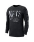 Фото #3 товара Men's Black Brooklyn Nets Essential Air Traffic Control Long Sleeve T-shirt