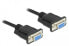 Фото #1 товара Delock Serial Cable RS-232 D-Sub 9 female to female null modem with narrow plug housing - Full Handshaking - 5 m - Black - 5 m - DB-9 - DB-9 - Female - Female
