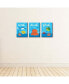 Фото #3 товара Under the Sea Critters - Wall Art 7.5 x 10 in - Set of 3 Signs Wash Brush Flush