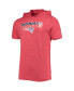 ფოტო #3 პროდუქტის Men's Heathered Red New England Patriots Team Brushed Hoodie T-shirt