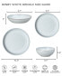 White Speckle Stoneware Coupe Medium Plates, Set of 4