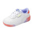 Puma Cali Lollipop Perforated Lace Up Toddler Girls White Sneakers Casual Shoes