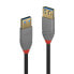 Фото #2 товара Lindy 1m USB 3.2 Type A Extension Cable - Anthra Line - 1 m - USB A - USB A - USB 3.2 Gen 1 (3.1 Gen 1) - 5000 Mbit/s - Black