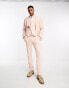 Фото #1 товара ASOS DESIGN skinny wool mix suit trousers in pastel pink herringbone