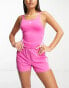 Фото #1 товара adidas Training – Train Icons – Tanktop in Rosa mit 3 Streifen