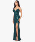 Juniors' Sequined Lace Corset Gown