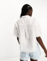 New Look cropped linen shirt in white