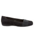 Фото #1 товара Trotters Samantha T1812-101 Womens Black Leather Slip On Ballet Flats Shoes 6.5