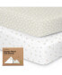 Фото #4 товара 2pk Soothe Fitted Crib Sheets Neutral, Organic Baby Crib Sheets, Fits Standard Nursery Baby Mattress