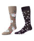 ფოტო #1 პროდუქტის Men's Pair Novelty Socks, Pack of 2