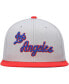 ფოტო #4 პროდუქტის Men's Gray Los Angeles Lakers Hardwood Classics 35th Anniversary Snapback Hat