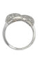 ფოტო #2 პროდუქტის Suzy Levian Sterling Silver Cubic Zirconia 3 Leaf Pave Puff Ring