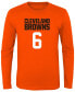 Big Boys Baker Mayfield Orange Cleveland Browns Mainliner Player Name and Number Long Sleeve T-shirt