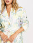 ASOS DESIGN floral oversized grandad blazer