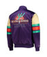 Men's Purple Hardwood Classics 1995 NBA All-Star Weekend Satin Full-Button Jacket Фиолетовый, L - фото #5