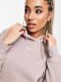 Nike – Mini Swoosh – Kapuzenpullover in Taupe mit Mini-Logo