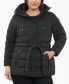 ფოტო #1 პროდუქტის Women's Plus Size Belted Packable Puffer Coat