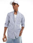 Фото #1 товара Levi's Authentic shirt in grey stripe with logo