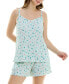 Women's 2-Pc. Pleated Satin Short Pajamas Set