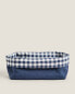 Фото #2 товара Gingham check cotton bread basket