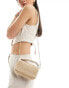 Фото #3 товара ASOS DESIGN straw crossbody bag with ruched top handle in white