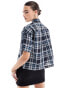 Фото #4 товара Fred Perry tartan sheer shirt in navy