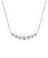 ფოტო #3 პროდუქტის Diamond Seven Stone Bezel Necklace (7/8 ct. t.w.) in 14k White Gold, 16" + 2" extender