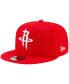 Фото #2 товара Men's Red Houston Rockets Black & White Logo 9FIFTY Adjustable Snapback Hat