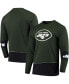 Фото #1 товара Men's Green, Black New York Jets Angle Long Sleeve T-shirt