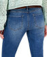 Фото #6 товара Juniors' Mid-Rise Belted Bootcut Jeans