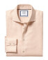 Charles Tyrwhitt Non-Iron Cambridge Weave Cutaway Slim Fit Shirt Men's Orange