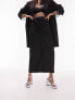 Фото #1 товара Topshop wrap satin midi skirt in black