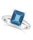 London Blue Topaz (4 ct. t.w.) Ring in Sterling Silver