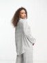 Фото #2 товара ASOS DESIGN co-ord oversized plisse shirt in silver