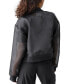 Фото #2 товара Women's Skyline Organza Faux-Leather Bomber Jacket