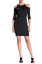 Фото #2 товара Alton Gray 161215 Women's Stella Cold Shoulder Bodycon Dress Black Sz. 12