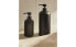 Black resin bathroom soap dispenser