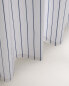 Striped cotton shower curtain