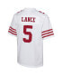 ფოტო #2 პროდუქტის Big Boys Trey Lance White San Francisco 49ers Game Jersey