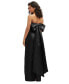 ფოტო #4 პროდუქტის Strapless Draped Bodice Column Dress with Oversized Bow